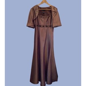 Cachet Formal Irredecient Taffeta Party Dress 2 Piece Beaded Dress Sz 6